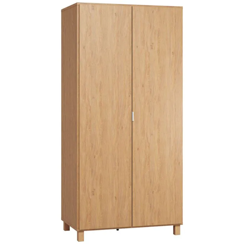 93 cm breiter Kleiderschrank mit 2 Türen | Farbe: Eiche Abbildung