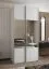 Kleiderschrank / Schiebetürenschrank | 2 Kleiderstangen | 2 Schiebetüren | 245,5 x 110 x 64 cm | Spiegel | Soft-Close | Farbe: Weiß | 6 Fächer