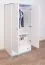 Kleiderschrank Kiefer Vollholz massiv blau 003 - Abmessung 160 x 80 x 60 cm (H x B x T)