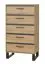 Kommode Kanel 12, Farbe: Eiche / Anthrazit - Abmessungen: 125 x 70 x 41 cm (H x B x T)
