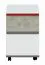 Jugendzimmer - Rollcontainer Connell 10, Farbe: Weiß / Anthrazit / Hellgrau - Abmessungen: 58 x 39 x 40 cm (H x B x T), mit 1 Tür, 1 Schublade und 1 Fach