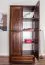Kleiderschrank | 2 Drehtüren | 1 Schublade | 4 Fächer | mit Kleiderstange | 80 cm breit | Massivholz | Farbe: Nuss Abbildung