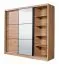 Dreitüriger Schiebetürenschrank Panevo 06, eine Spiegeltür, Farbe: Eiche Artisan, modernes Design, ABS-Kanten, Maße: 215,5 x 242 x 60 cm, 11 Fächer