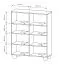 Kommode | 4 Türen | Farbe: Eiche Vicenza | 8 Fächer | Push-to-open Funktion | 100 x 38 x 125 cm | Highboard | ABS-Kanten | Holzbeine | weiche Linien