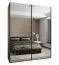 Kleiderschrank / Schiebetürenschrank | Farbe: Kaschmir | 2 Kleiderstangen | 245,5 x 190 x 64 cm | 11 Fächer | 2 Schiebetüren | Soft-Close | Spiegel