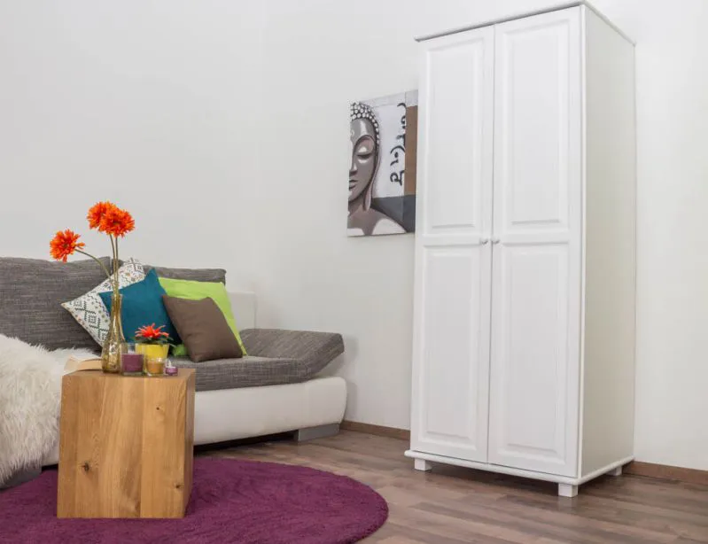 Kleiderschrank weiß massiv