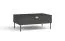 Couchtisch mit Soft-Close-Funktion Amfipoli 03, eine Kipptür, Farbe: Schwarz mit Holzstruktur, Beine & Griffe: Metall, Kaffeetisch, Maße: 41,5 x 100 x 66 cm