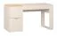 Schreibtisch mit zwei Schubladen | Farbe: Beige | inkl. Praktische Organizer | Maße: 142 x 63,5 x 79 cm | Griffe: Eiche | Soft-Close-Funktion | für Büro