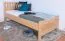 Einzelbett / Gästebett Buche massiv Vollholz natur 109, inkl. Lattenrost - Abmessung 90 x 200 cm