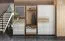 Kommode Gataivai 16, Farbe: Beige Hochglanz / Walnuss - 99 x 78 x 36 cm (H x B x T)