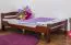Jugendbett "Easy Premium Line" K4, 120 x 200 cm Buche Vollholz massiv dunkelbraun lackiert