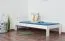 Einzelbett / Gästebett Kiefer massiv Vollholz weiß 76, inkl. Lattenrost - 80 x 200 cm (B x L)