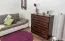 Kommode Kiefer massiv Vollholz Nussfarben 014 - Abmessung 100 x 100 x 42 cm (H x B x T)