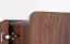 Vitrine Mairenke 03, Farbe: Walnuss / Schwarz matt - Abmessungen: 191 x 59 x 40 cm (H x B x T)