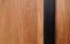 Schrank Slatina 47, Farbe: Eiche / Schwarz, teilmassiv - Abmessungen: 203 x 56 x 63 cm (H x B x T)