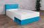 Kinderbett / Jugendbett "Geel" 18, Weiß / Türkis - Liegefläche: 90 x 200 (B x L)