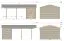 Einzelcarport mit Geräteraum MA 55 | Fichten- und Kiefernholz | Grundfläche 23,48 m² | Carport mit Abstellraum | Satteldach | Einzeltür