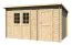 Holz-Gartenhaus 3,29 x 3,8 Meter (inkl. Dach) | Naturbelassen | Pultdach | 28 mm Blockbohlen-Haus Abbildung