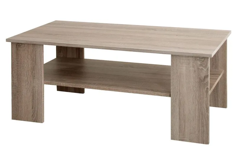 Couchtisch Kikori 03, Farbe: Sonoma Eiche - Abmessungen: 120 x 60 x 50 cm (B x T x H)