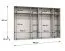 Kleiderschrank mit zwei Spiegeltüren Korab 109, Farbe: Kaschmir, Soft-Close-Funktion, vier Kleiderstangen, 3 Meter breit, Griffe: Kaschmir, Drehtürenschrank