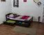 Kinderbett / Jugendbett "Easy Premium Line" K1/2n inkl. 2 Schubladen und 2 Abdeckblenden, 90 x 200 cm Buche Vollholz massiv Schokobraun