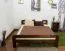 Jugendbett Kiefer Vollholz massiv Nussfarben A6, inkl. Lattenrost - Abmessung 160 x 200 cm