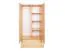 Kleiderschrank Kiefer Vollholz massiv natur Junco 08B - Abmessung 195 x 102 x 59 cm (H x B x T)