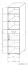 Regal Tabubil 22, Farbe: Wenge / Grau - Abmessungen: 200 x 50 x 41 cm (H x B x T)