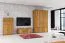 Drehtürenschrank / Kleiderschrank Kapiti 14 Wildeiche massiv geölt - Abmessungen: 206 x 135 x 53 cm (H x B x T)
