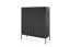 Kommode mit sechs Fächern Worthing 46, Farbe: Schwarz / Gold - Abmessungen: 125 x 104 x 39 cm (H x B x T)