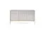 Kommode mit drei Schubladen Worthing 53, Farbe: Grau / Gold - Abmessungen: 83 x 154 x 39 cm (H x B x T)