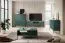 Couchtisch Worthing 08, Farbe: Grün / Schwarz / Gold - Abmessungen: 46 x 104 x 68 cm (H x B x T)