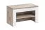 Garderobe mit Sitzkissen Sviland 04, Farbe: Eiche Wellington / Weiß - Abmessungen: 200 x 120 x 35 cm (H x B x T), mit einen Spiegel