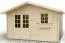 Gartenhaus R14 - 44 mm Blockbohlenhaus, Grundfläche: 15,80 m², Satteldach