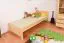 Kinderbett / Jugendbett Kiefer massiv Vollholz natur 78, inkl. Lattenrost - 80 x 200 cm (B x L)