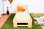Kinderbett / Jugendbett  Buche massiv Vollholz natur 111, inkl. Lattenrost - 80 x 200 cm (B x L)