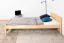 Kinderbett / Jugendbett Kiefer massiv Vollholz natur 80, inkl. Lattenrost - 100 x 200 cm (B x L)