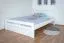 "Easy Premium Line" Doppelbett K8 in Überlänge 160 x 220 cm, Buche Vollholz massiv weiß lackiert, inkl.1 Abdeckblende