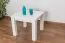 Couchtisch Kiefer massiv Vollholz weiß lackiert Junco 485 – Abmessung 50 x 60 x 60 cm