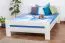 Jugendbett "Easy Premium Line" K6, 140 x 200 cm Buche Vollholz massiv weiß lackiert