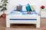 Jugendbett "Easy Premium Line" K6, 140 x 200 cm Buche Vollholz massiv weiß lackiert