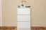 Schuhschrank Kiefer Vollholz massiv weiß lackiert Junco 212 - Abmessung 115 x 72 x 30 cm