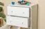 Kommode Kiefer massiv Vollholz weiß Junco 161 – Abmessung 123 x 60 x 42 cm