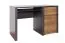 Schreibtisch Selun 11, Farbe: Eiche Dunkelbraun / Grau - 75 x 120 x 53 cm (H x B x T)