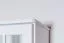 Vitrine Kiefer massiv Vollholz weiß Junco 34 - Abmessungen: 195 x 80 x 35 cm (H x B x T)