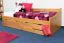 Jugendbett / Funktionsbett Kiefer massiv Vollholz Erlefarben 94, inkl. Lattenrost - 90 x 200 cm (B x L)