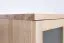 Vitrine / Kleiderschrank Columba 01 | Kiefer massiv | Farbe: Natur |121 x 50 x 194 cm (L x T x H) | 11 Fächer | Milchglasscheiben | 4 Schubladen
