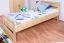 Kinderbett / Jugendbett Kiefer massiv Vollholz natur 72, inkl. Lattenrost - 90 x 200 cm (B x L)