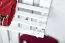 Garderobe Kiefer massiv Vollholz Weiß Junco 345 - Abmessungen: 125 x 50 x 33 cm (H x B x T)