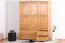 Kleiderschrank Kiefer Vollholz massiv Erlefarben Junco 03 - Abmessungen: 195 x 154 x 60 cm (H x B x T)